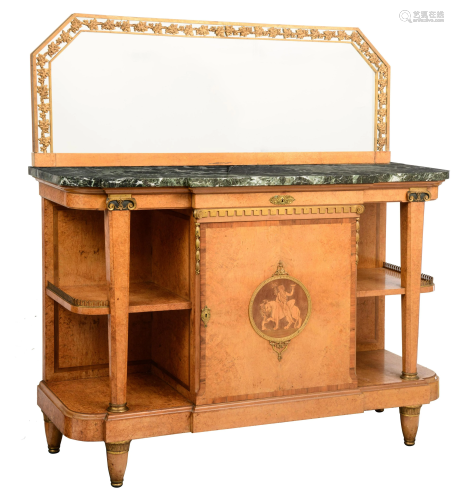 A fine Art Deco burr wood veneered dressing table, H