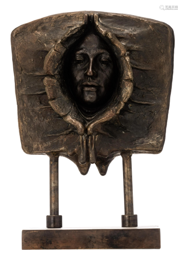 'De Wedergeboorte' (the rebirth), patinated bronze, H