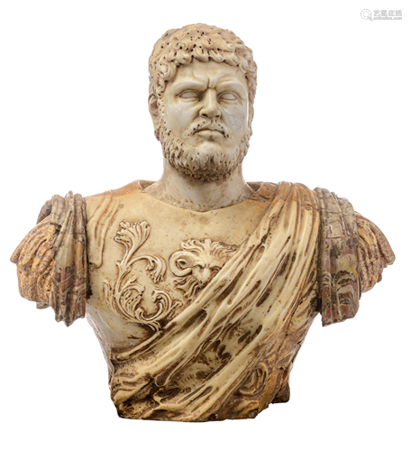 The bust of a stern-looking Roman general, after the