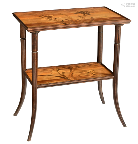 An Art Nouveau occasional table, signed 'Gallé,