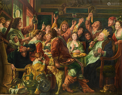 C. De Geest, 'The King Drinks', 129 x 165 cm