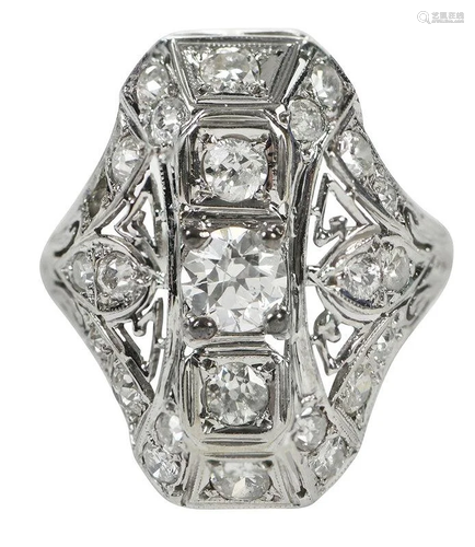 Antique 14kt. Diamond Ring