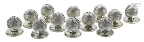 Set of 12 Tiffany Sterling Place Card Holders