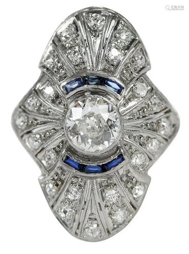 Antique Platinum Diamond Ring