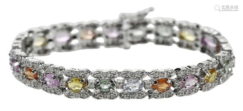 14kt. Sapphire and Diamond Bracelet