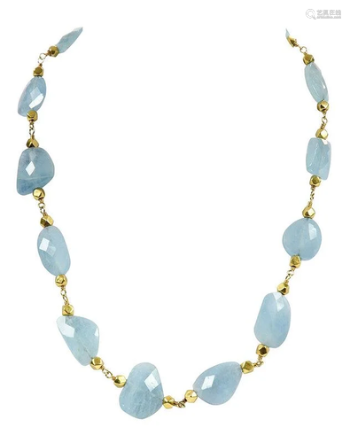 18kt. Aquamarine Necklace