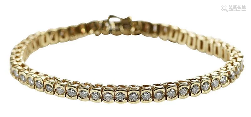 14kt. Diamond Bracelet