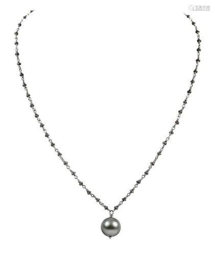 Platinum Pearl Necklace