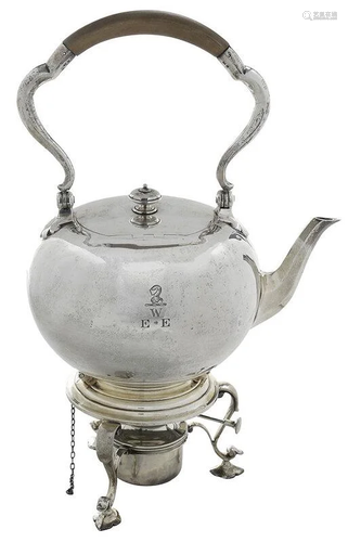 English Silver Hot Water Kettle