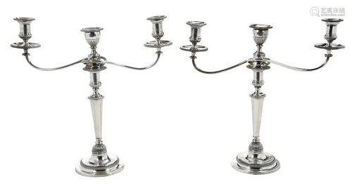 George II English Silver Candelabra, Matthew Boulton