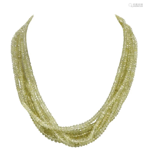 18kt. Chrysoberyl and Diamond Necklace