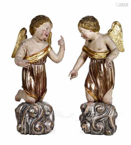 Coppia di angeli Scultore del XIX-XX secolo,