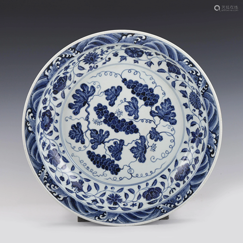 MING BLUE & WHITE GRAPES ABUNDANTS CHARGER