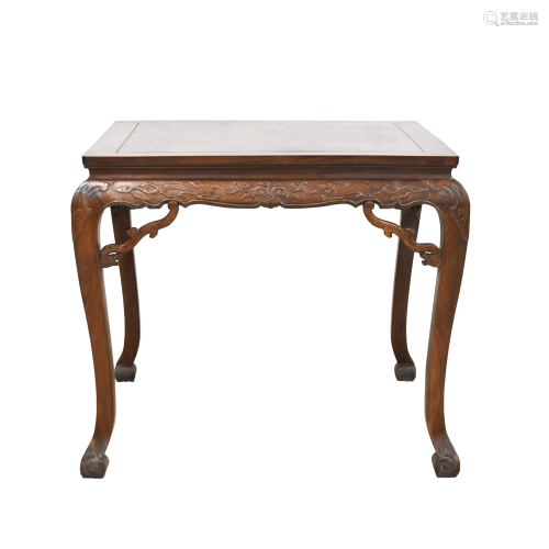 HUANGHUALI CABRIOLE LEGS SQUARE TABLE