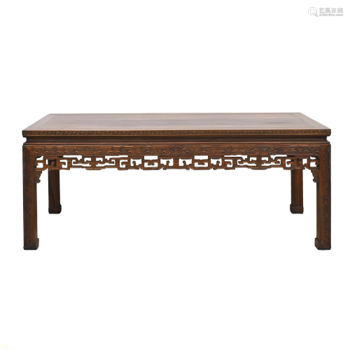 HUANGHUALI OPEN FRET WORK PAINTING TABLE