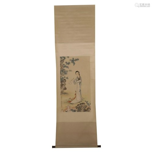 CHEN SAOMEI FEMALE PAINTING SCROLL