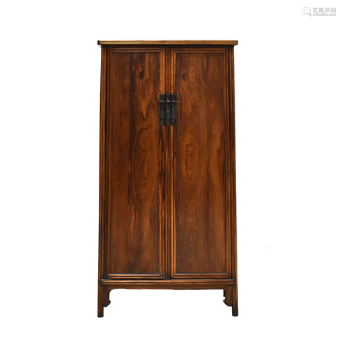 HUANGHUALI DOUBLE DOOR ROUND-CORNER CABINET