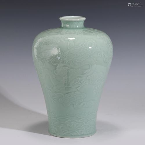 DOUQING GLAZED PORCELAIN MEIPING JAR