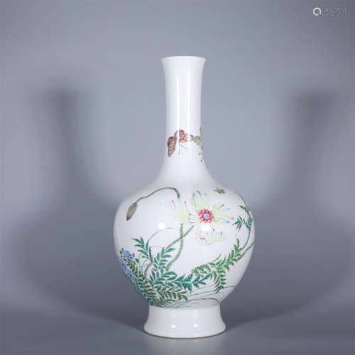 Qing-Guangxu famille rose bottle
