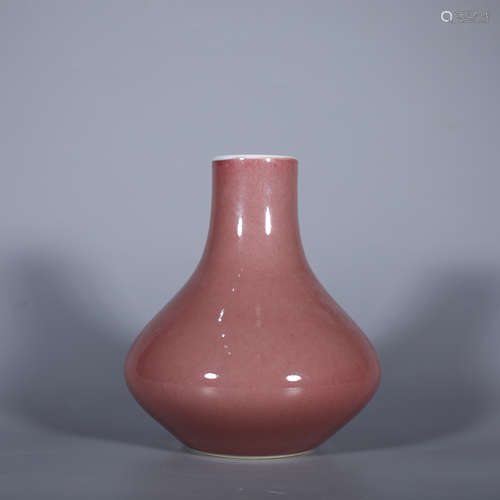 Qing-Yongzheng Red Glazed Vase