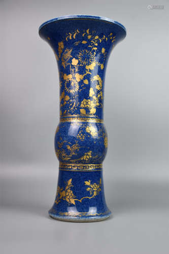 Emperor Kangxi of the Qing Dynasty--Sprinkled blue and paint...