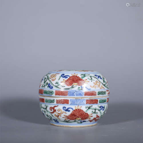 Ming Dynasty-Wanli Doucai Covered Bowl