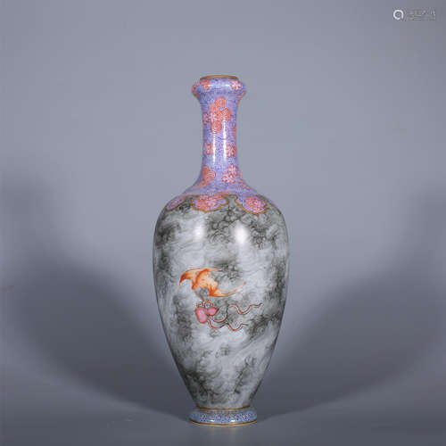 Qing-Yongzheng Enamel Garlic Bottle