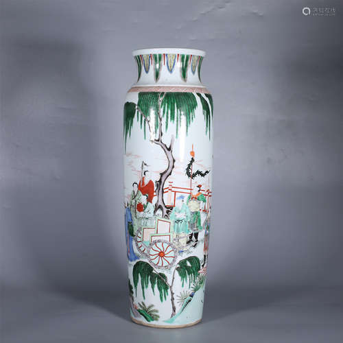 Qing-pastel character bottle