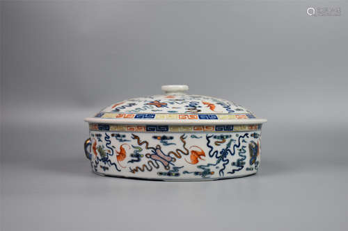 Middle and Late Qing Dynasty--Doucai Zabaowen Yipin Pot