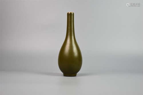 Late Qing Dynasty-Tea Foam Glazed Gallbladder Vase