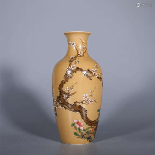 Qing-pastel vase