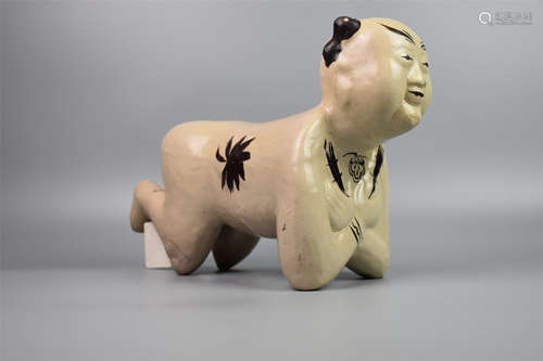 Qing Dynasty--Cizhou Kiln Doll Pillow