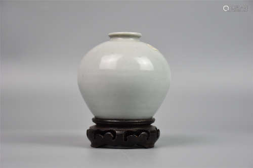 Mid-Qing Dynasty-Qianlong Imitation Ru Kiln Glazed Apple Sta...