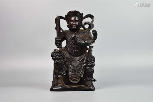 Late Ming Dynasty--Sculptures of Red Sandalwood Moral Tianzu...