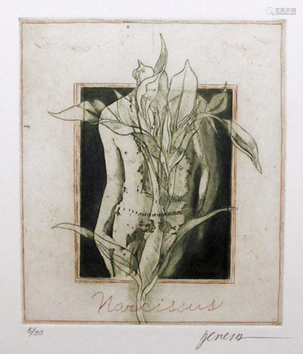 Miguel Herrera, Narcissus from Instructions, Etching