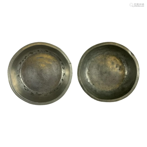 Pair of Pewter Bowls