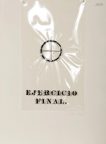 Luis Camnitzer, Ejercicio Final, Intaglio with Collage,