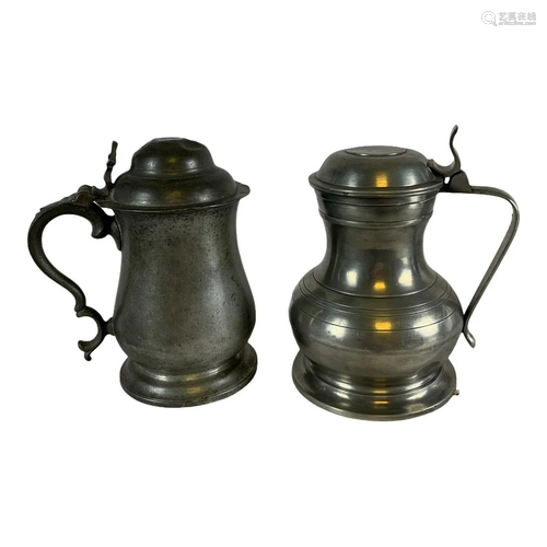 Pair of Pewter Tankards