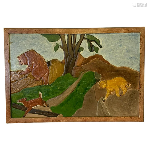 Carved & Colored Wooded Plaque