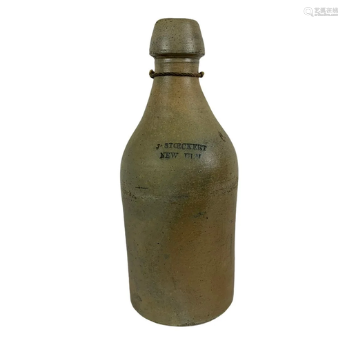 New Ulm Minnesota Stoneware Bottle Marked 