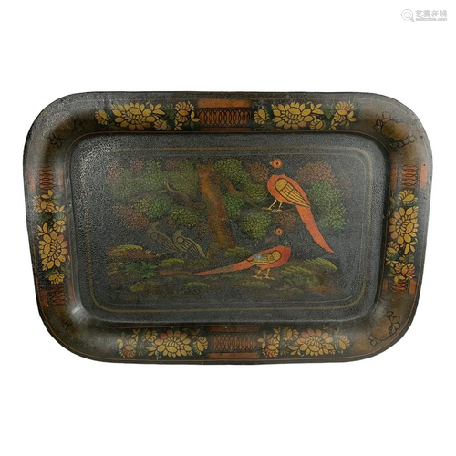 Tole Tray With Birds