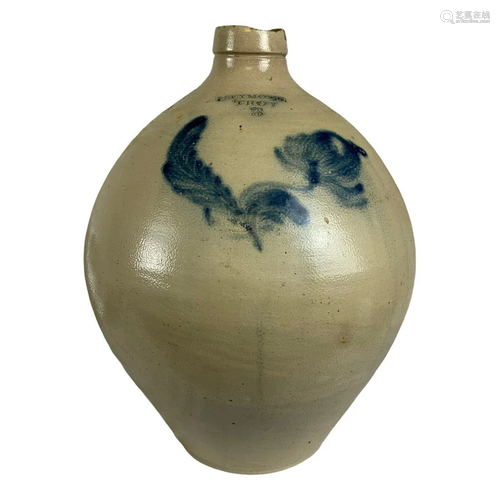 Ovoid Stoneware Jug - Marked [I. SEYMOUR / TROY]