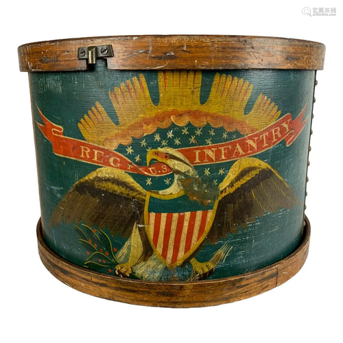 Painted Civil War Drum - A. Rogers / Flushing Long