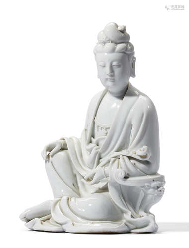 A BLANC-DE-CHINE FIGURE OF GUANYIN 18th century