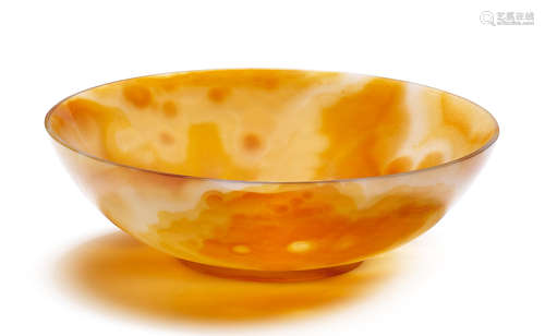 A RARE AGATE BOWL Yongzheng incised four-character mark and ...