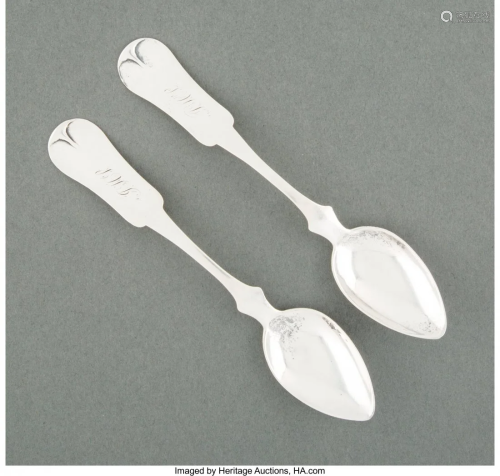 74423: A Pair of Reno Beauvais Coin Silver Spoons, St.