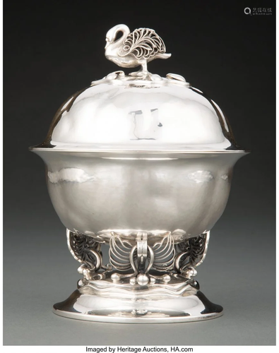 74259: A Georg Jensen No. 249 Silver Bonbonnière Desig