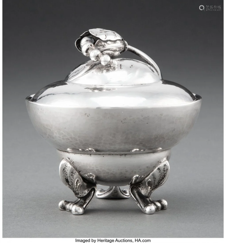 74248: A Georg Jensen No. 100 Blossom Silver Covered Su