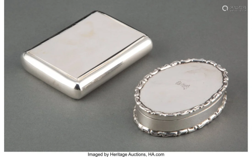 74404: Two European Silver Snuff Boxes, late 19th centu