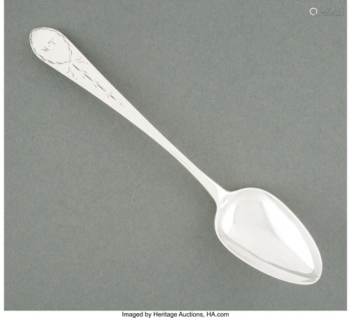 74430: Tunis D. Dubois Coin Silver Table Spoon, New Yor